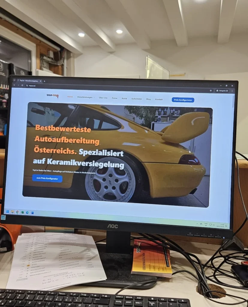 Webseite Blog topcar at beste Autoaufbereitung Österreich aluc websolution