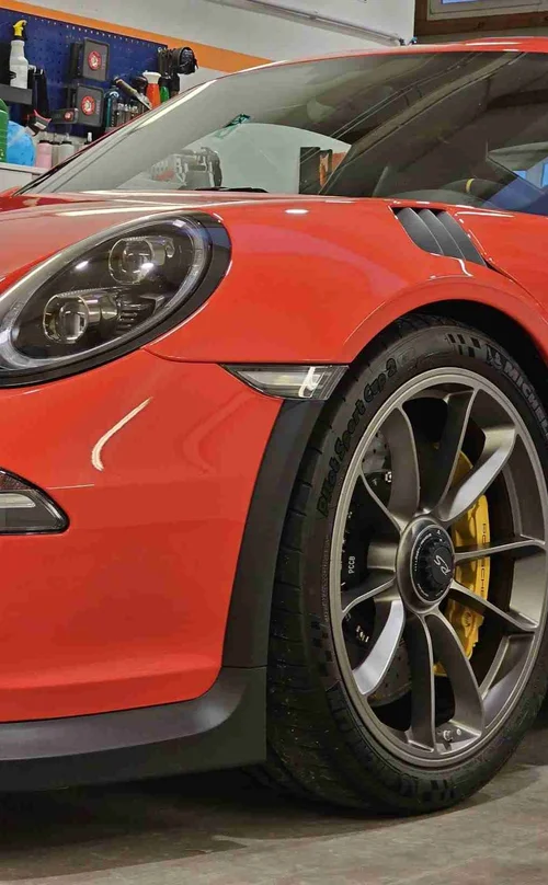 Nanoversiegelung Auto Porsche 911 Turbo S grün Mobil